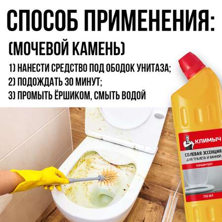 Концентрат КЛИМЫЧ для унитаза и ванной солевая эссенция