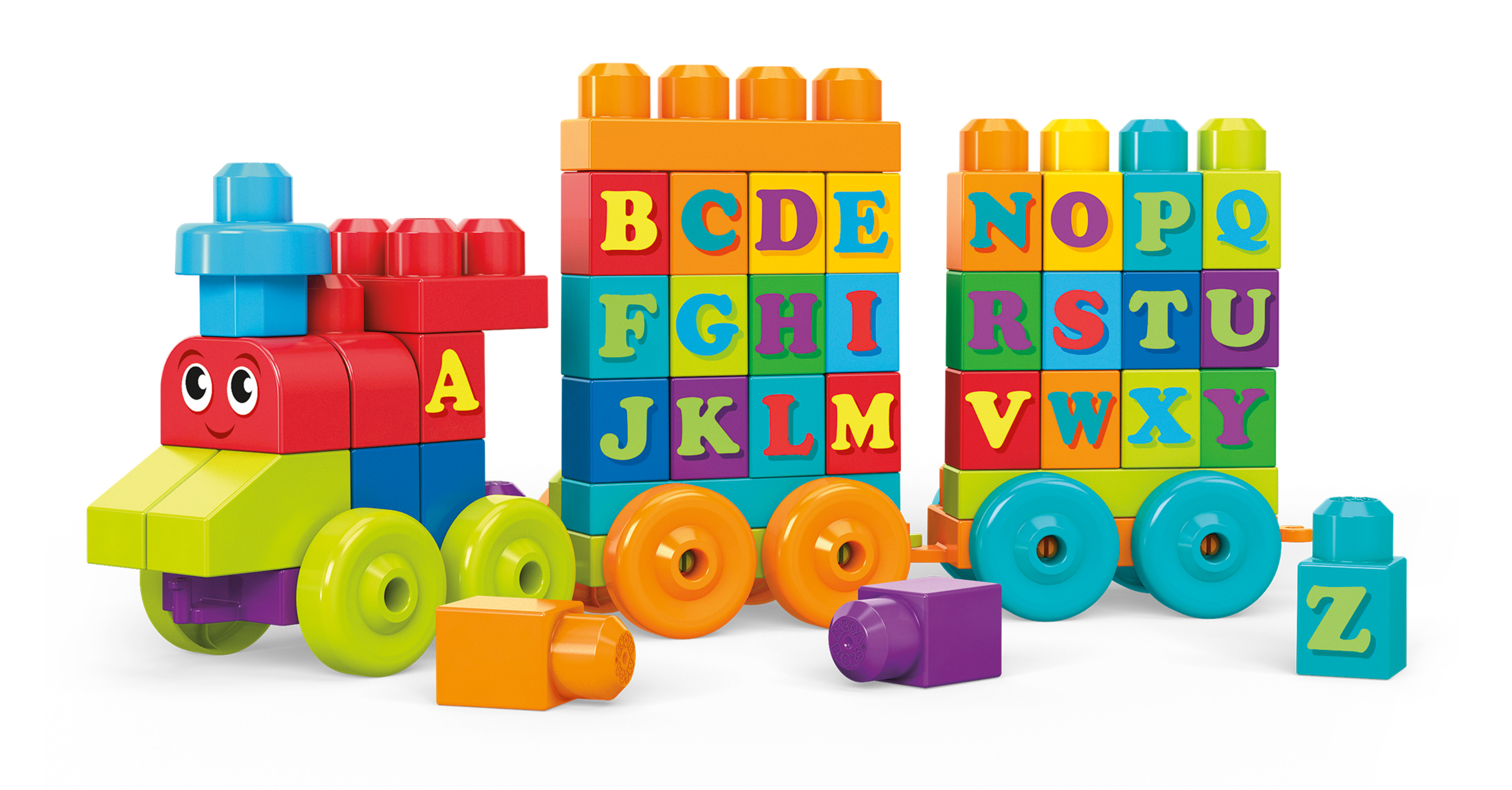 Конструктор Mega Bloks ABC Learning Train 60 дет. - фото 4