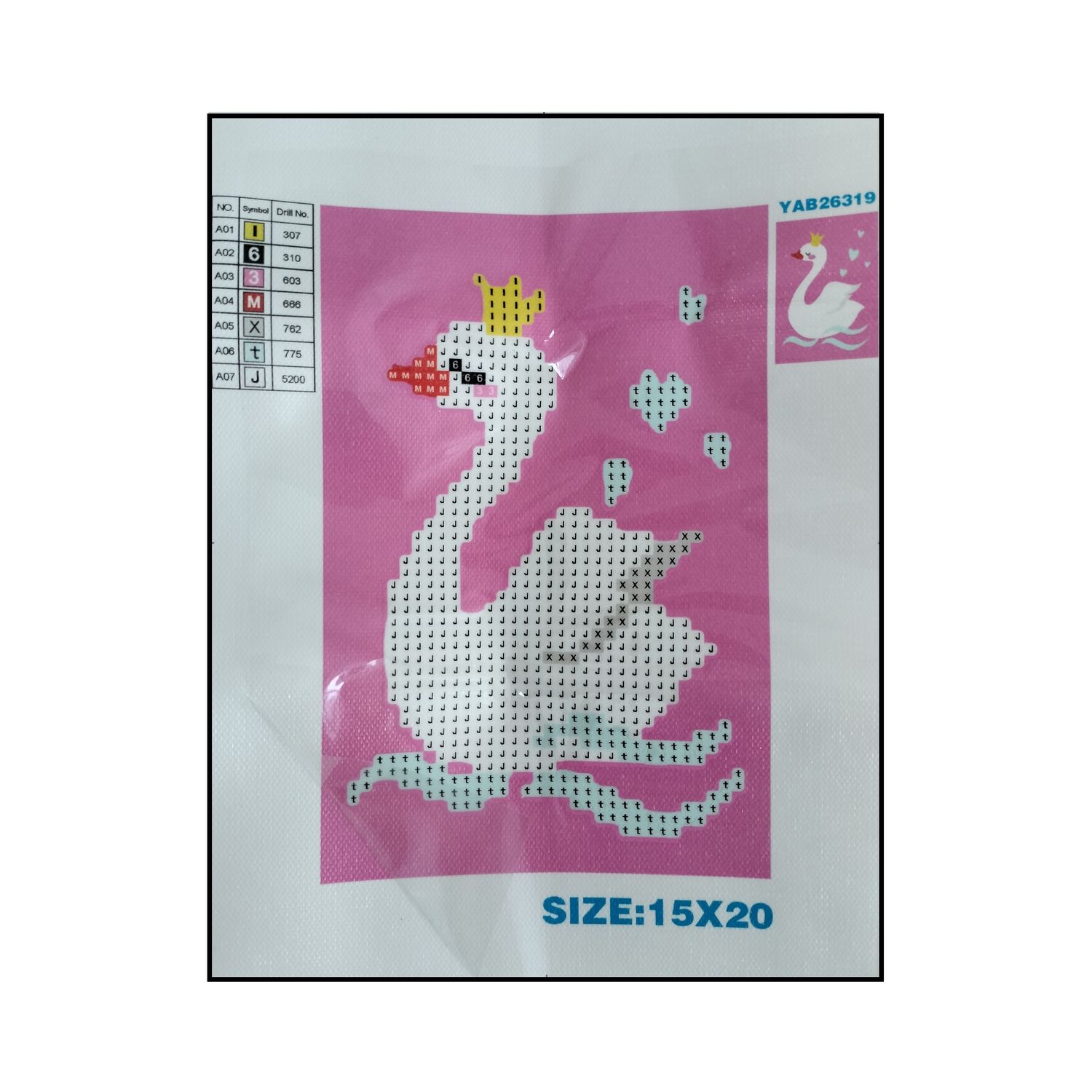 Алмазная мозаика Seichi Лебедь - фото 3