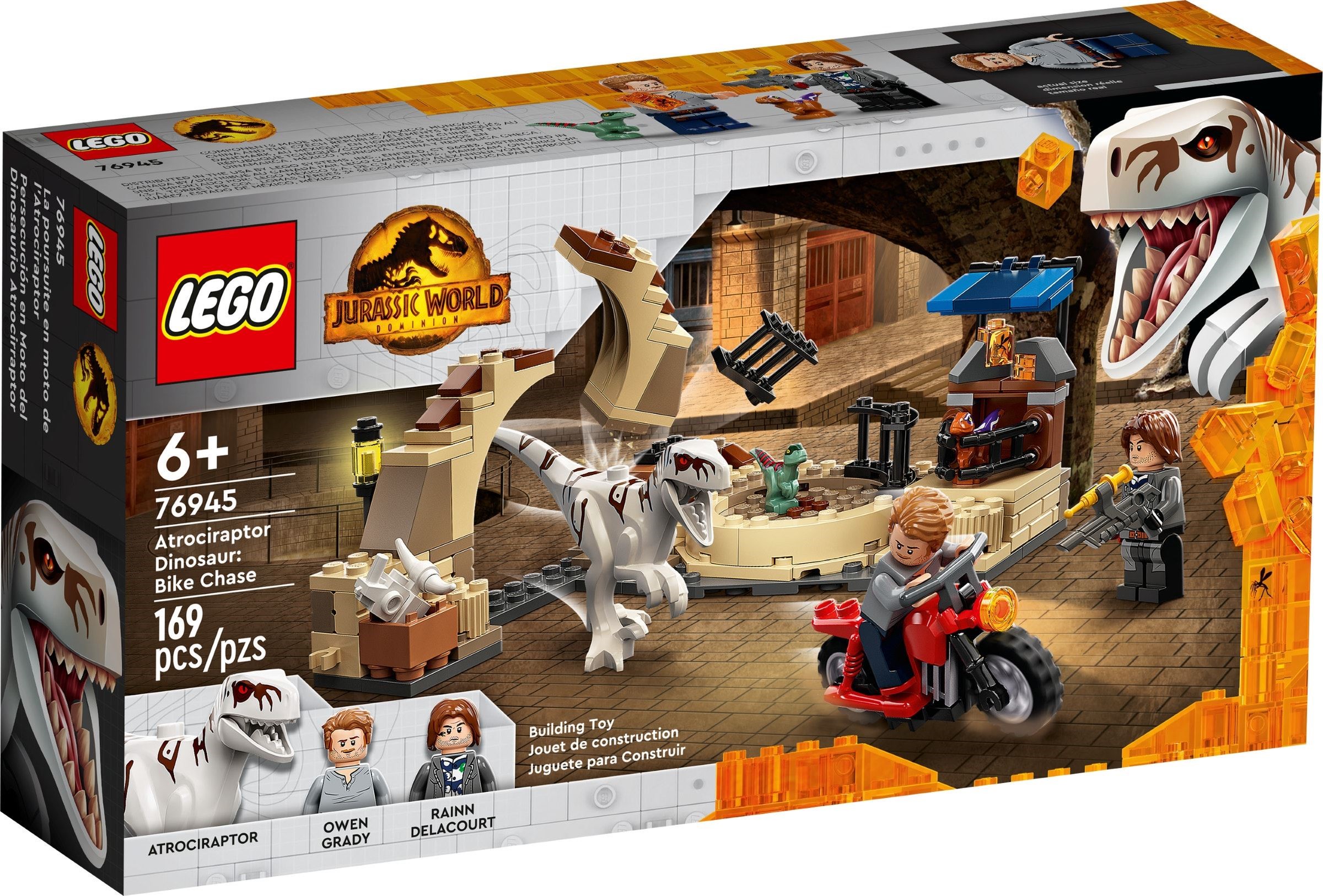 Изображение товара Конструктор LEGO Jurassic World Атроцираптор погоня 76945 254 детали для детей