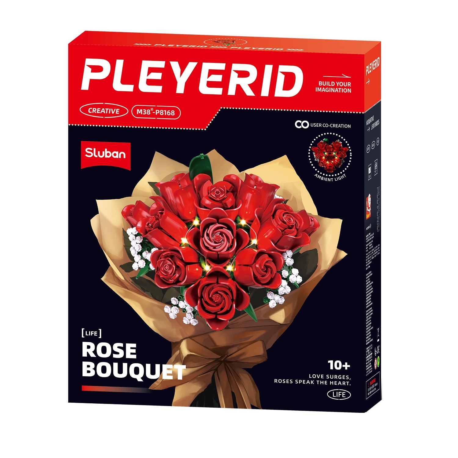 Конструктор SLUBAN Красные розы 654 дет. - фото 4