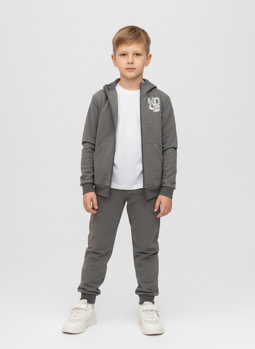 Спортивный костюм ULTRA 7062п-Ул антрацит не сдавайся - фото 1