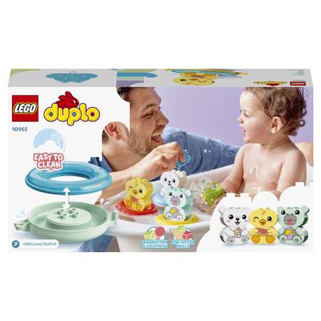 Конструктор LEGO DUPLO Плавучий поезд для зверей блочный