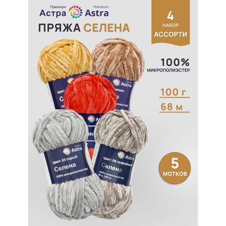 Пряжа для вязания Astra Premium 100г 68м 5шт