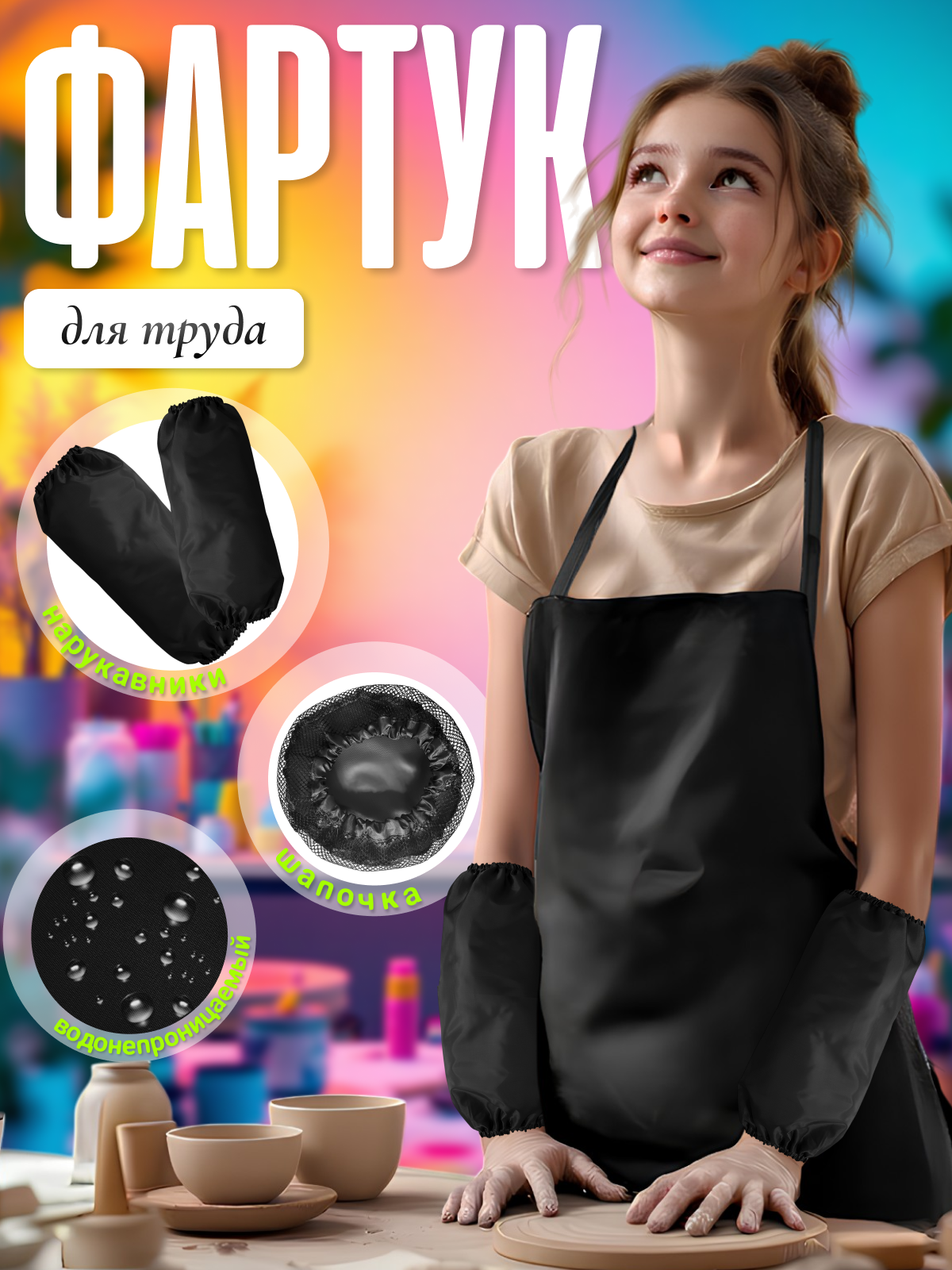 Фартук AXLER с нарукавниками - фото 1