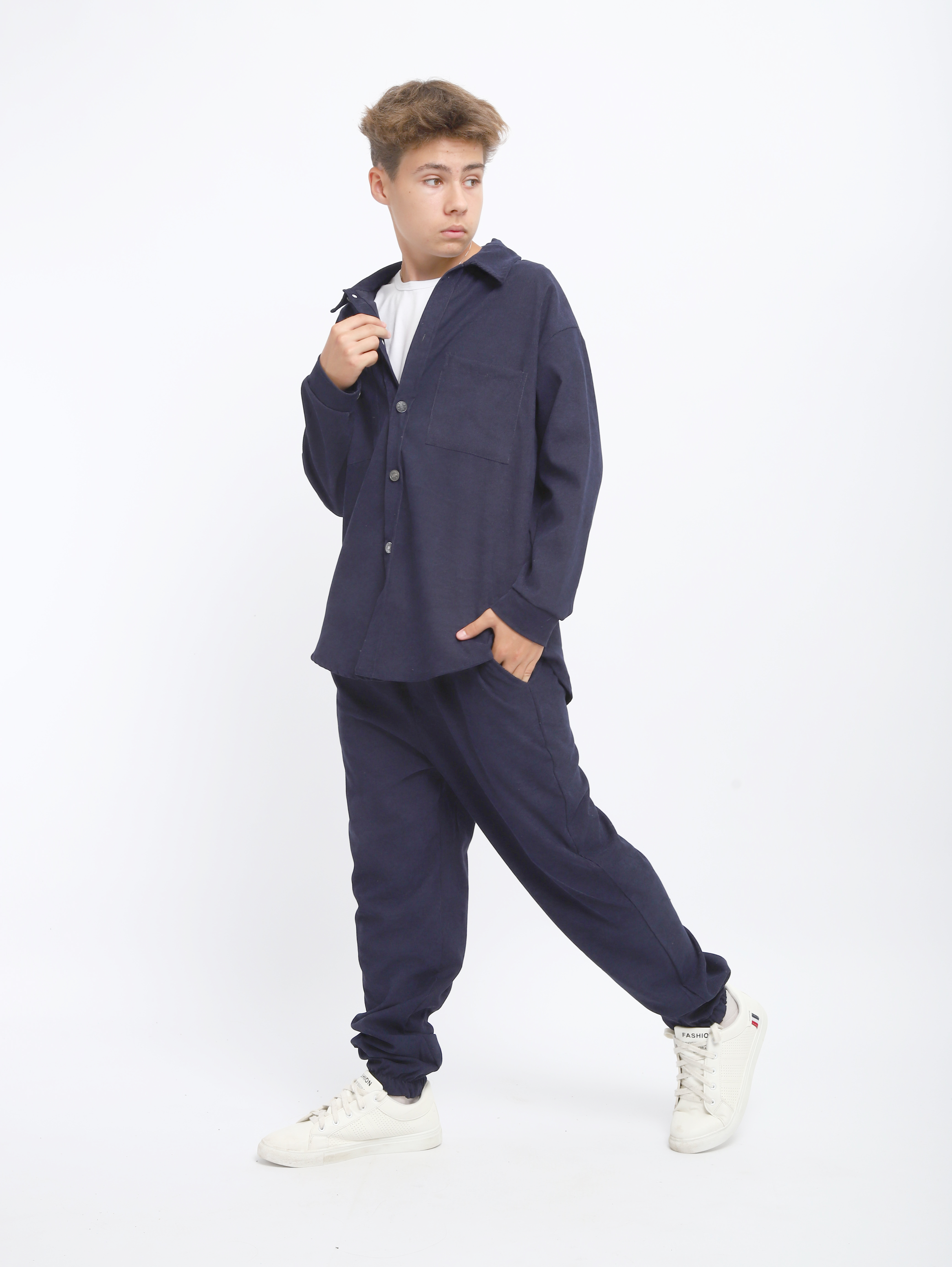 Костюм ЛАДОШКИ Костюм Вельвет синий - фото 2