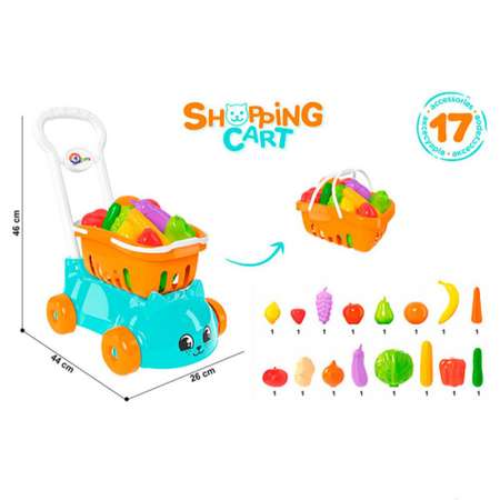 Игровой набор Технок продукты, тележки и корзинки