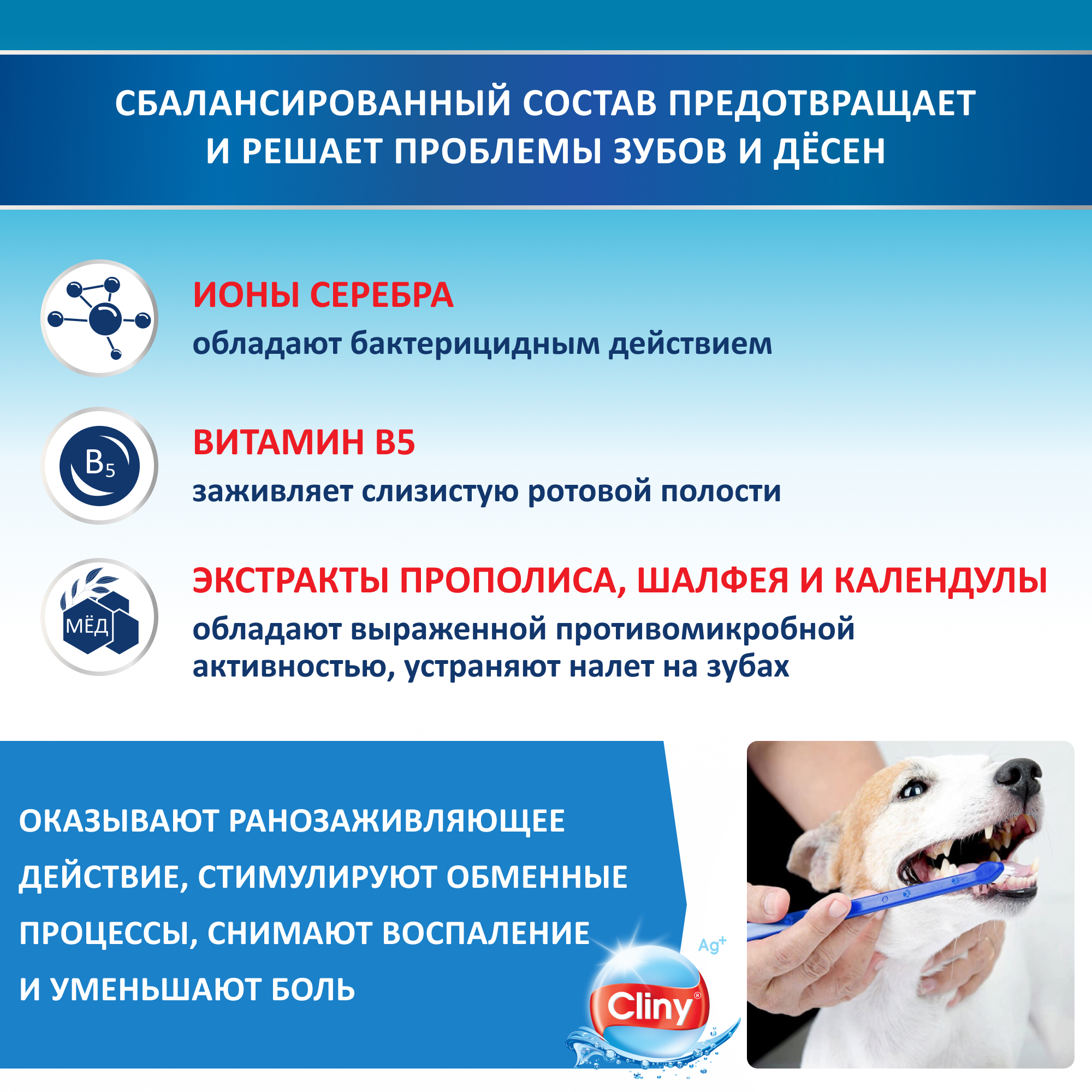 Гель зубной гель для кошек и собак Cliny 75мл 53260 - фото 8