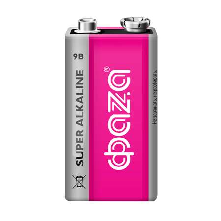 Батарейки алкалиновые ФАZА Super alkaline 6LR61 9V КРОНА 2 шт. 6LR61SA-B2