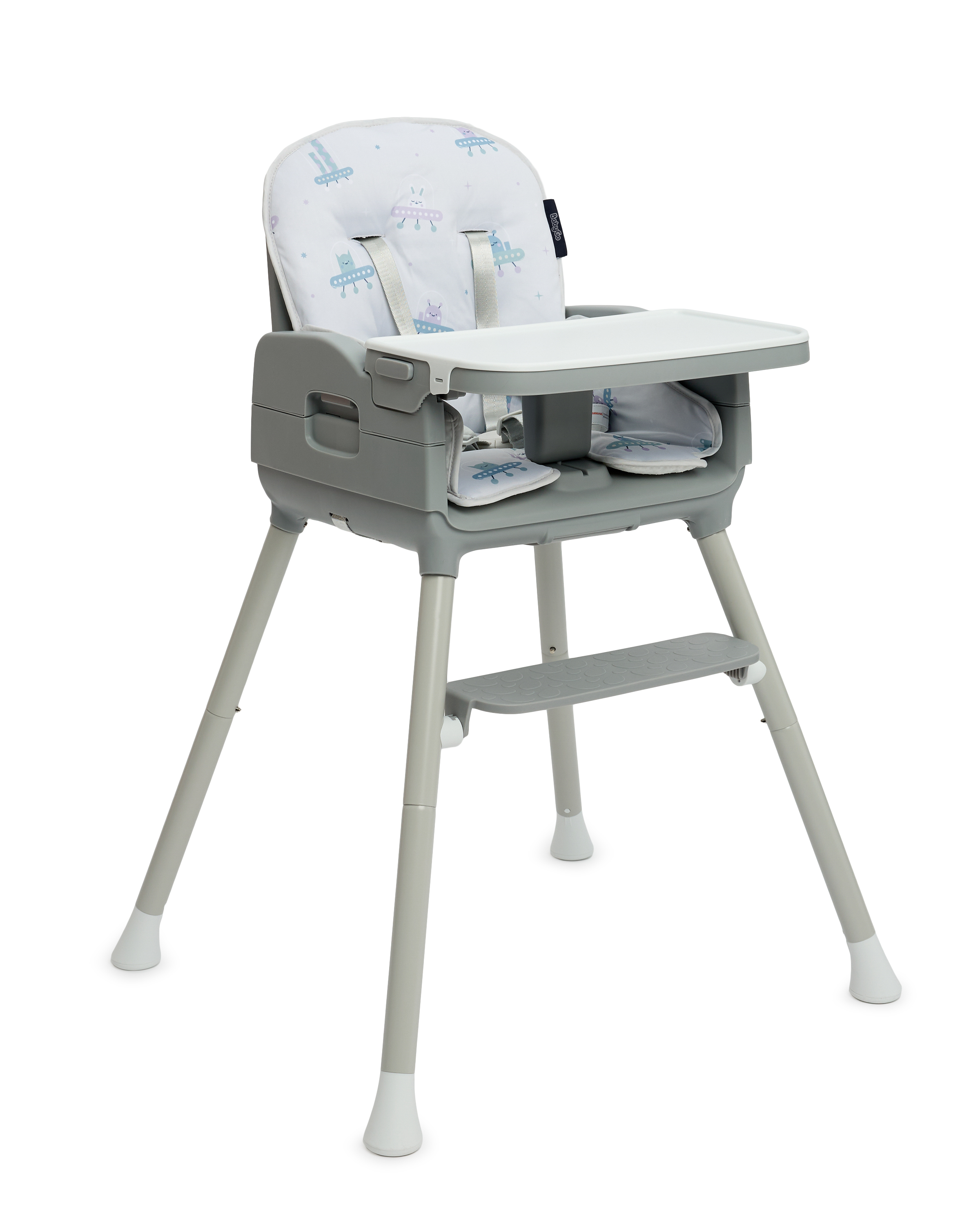 Стульчик для кормления BabyGo Travel Set New бустер серый - фото 1