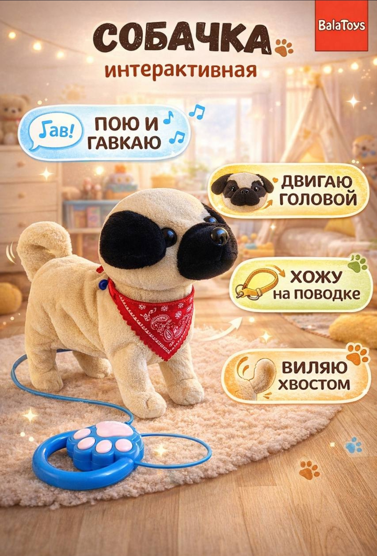 Мягкая игрушка BalaToys Собачка - фото 1