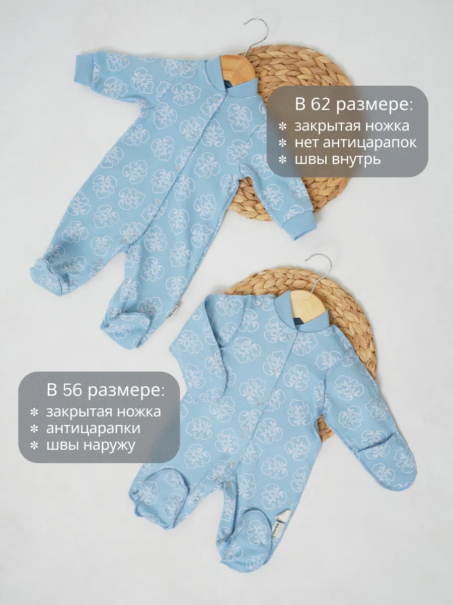 Комбинезон 3 шт Супер Пупс нбр/3пр/ком/сл/sk18синийлисточкиветочки - фото 7