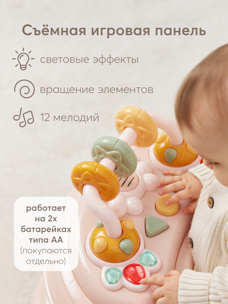 Ходунки Happy Baby Smiley розовый - фото 3