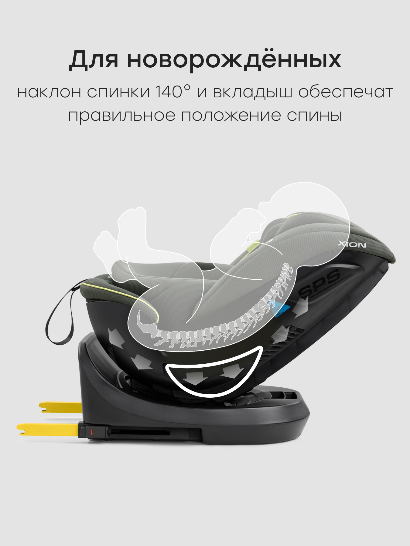 Автокресло Happy Baby Xion Isofix 0+/1/2/3 (0-36 кг) зеленый - фото 5