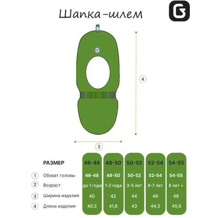 Шапка-шлем GUSTI