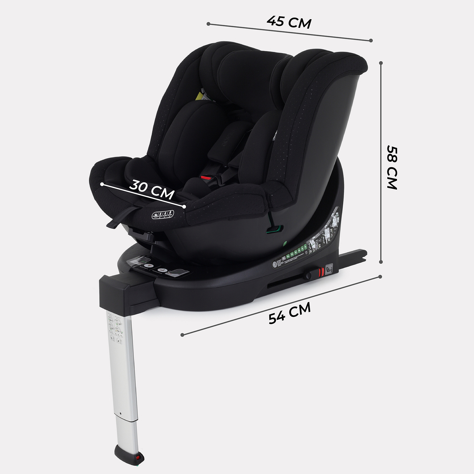 Автокресло MOWbaby STAGE Black Isofix 0+/1/2/3 (0-36 кг) черный - фото 2