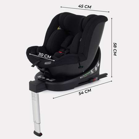 Автокресло MOWbaby STAGE Black Isofix 0+/1/2/3 (0-36 кг)