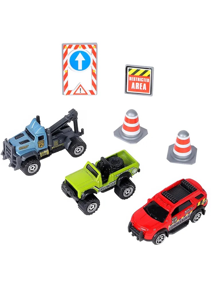 Игровой набор AUTODRIVE Машинки металлические 3шт 1:64 JB0403984 - фото 5