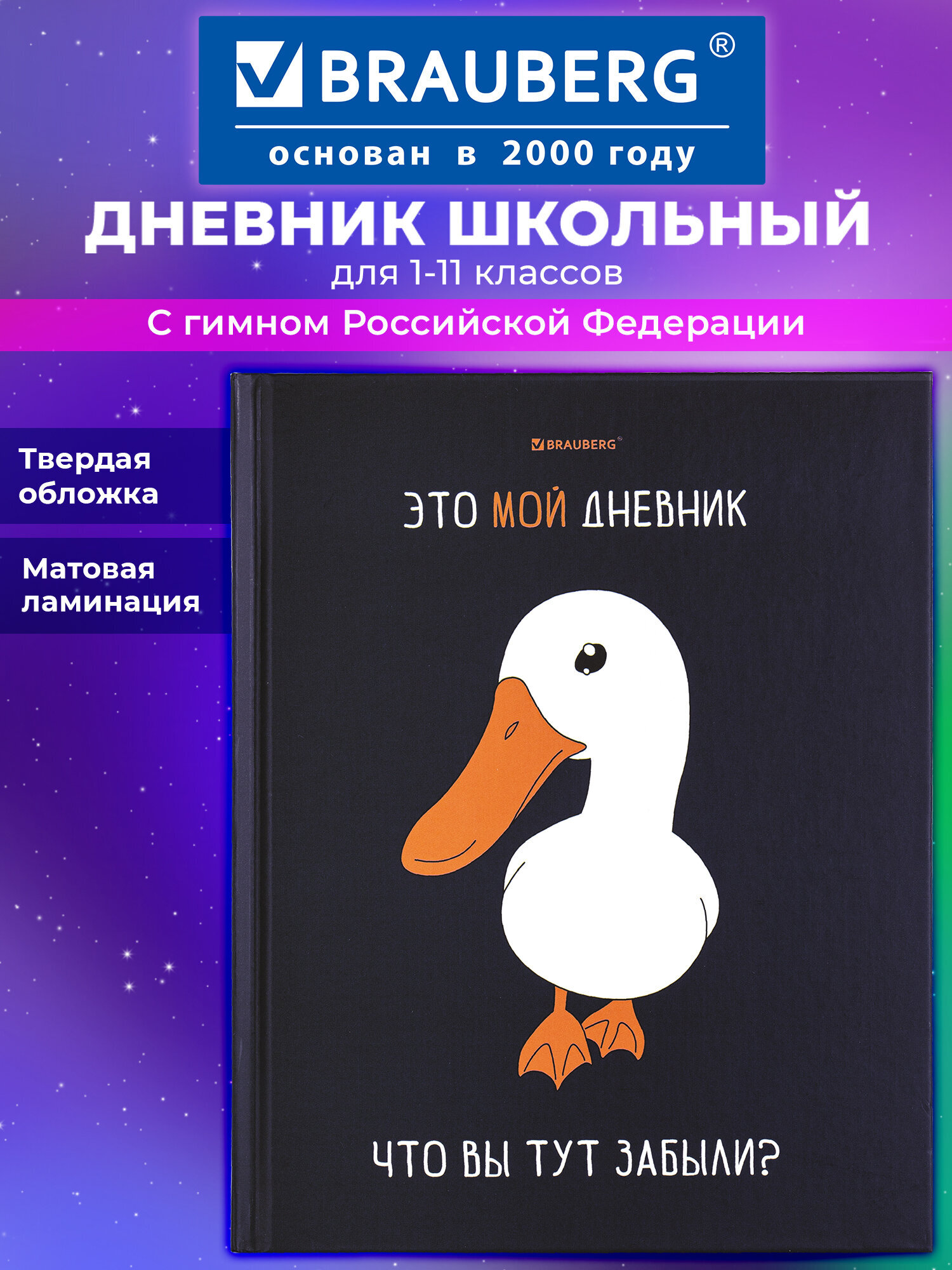 Дневник школьный Brauberg для девочек мальчика 1-11 класс - фото 1