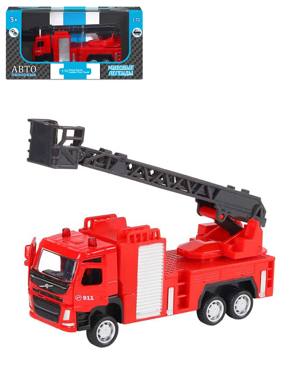 Пожарная машина АВТОпанорама Volvo FM Пожарная служба 1:72 JB1251450 - фото 9