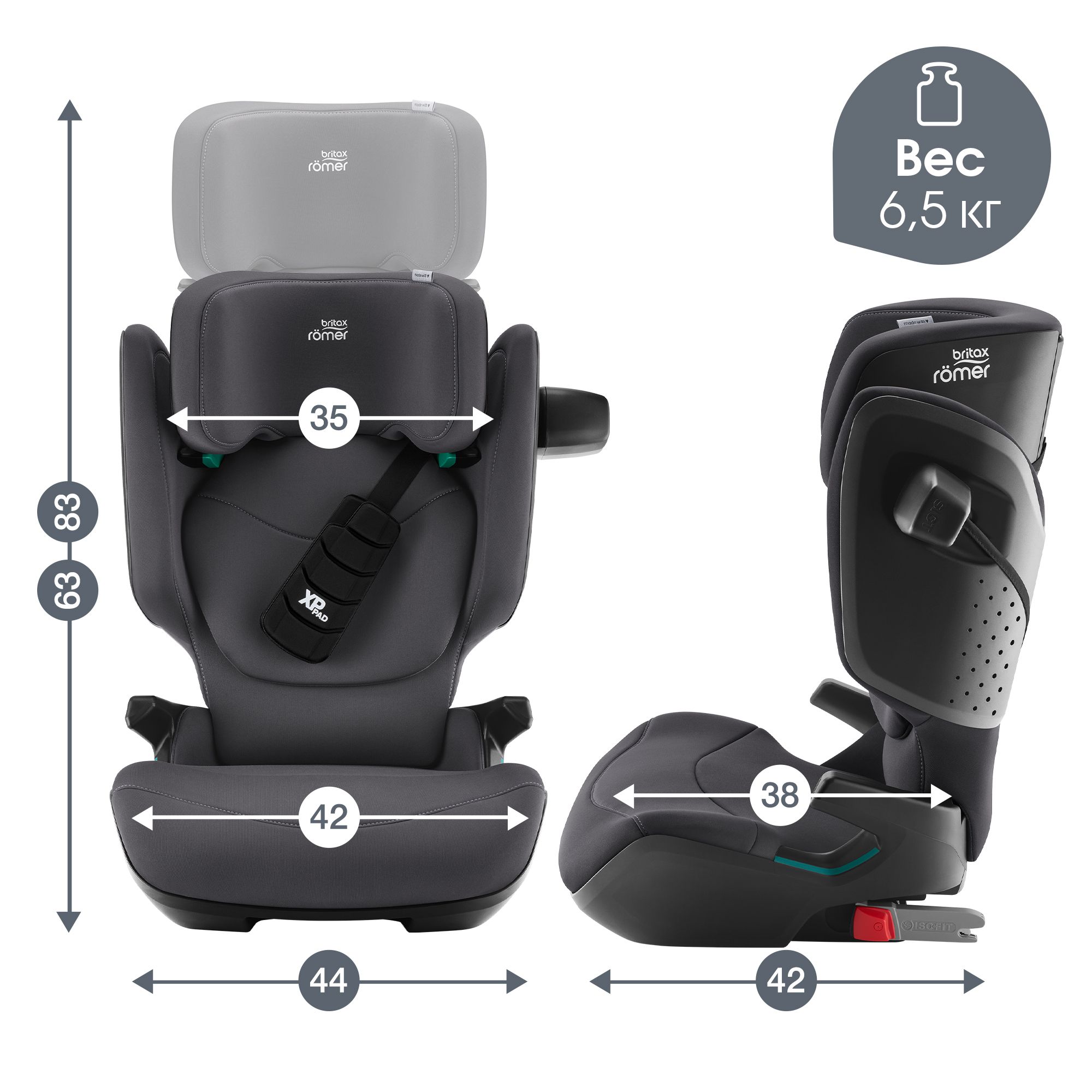 Автокресло Britax Roemer Kidfix PRO Isofix 2/3 (15-36 кг) - фото 12