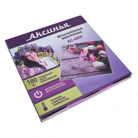 Весы напольные Аксинья КС-6009 Букет электронные 180 кг