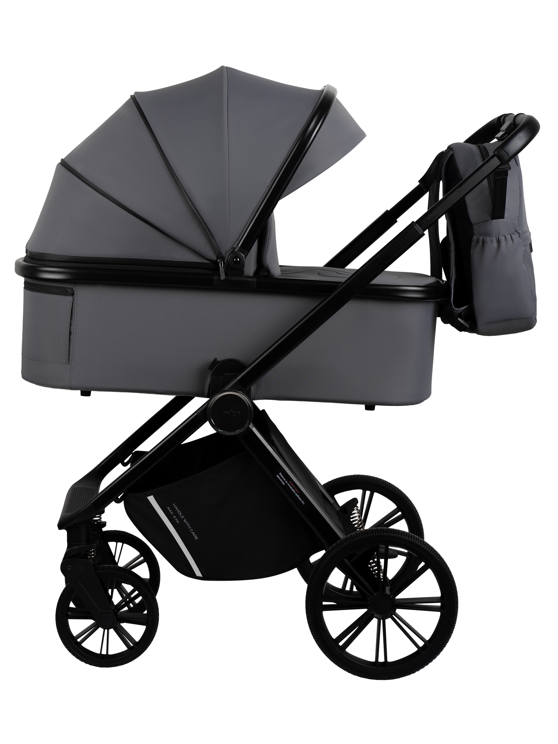 Коляска 3в1 Indigo Sting темно-серый - фото 3