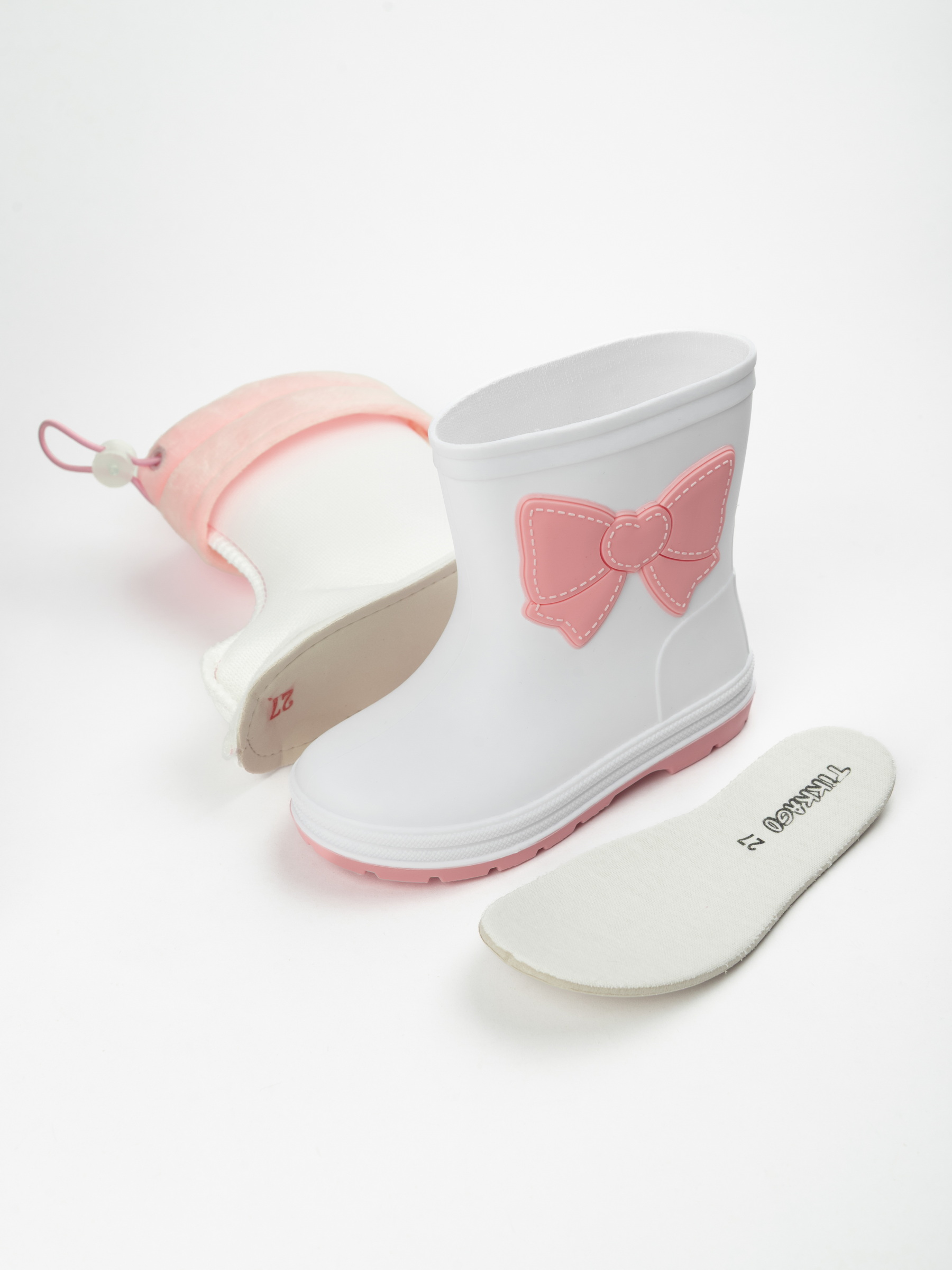 Сапоги резиновые TikkaGo 7B05_2025-05_white-pink - фото 3