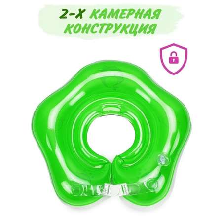 Круг для купания малыша ТОТОША на шею надувной для купания новорожденных 0+