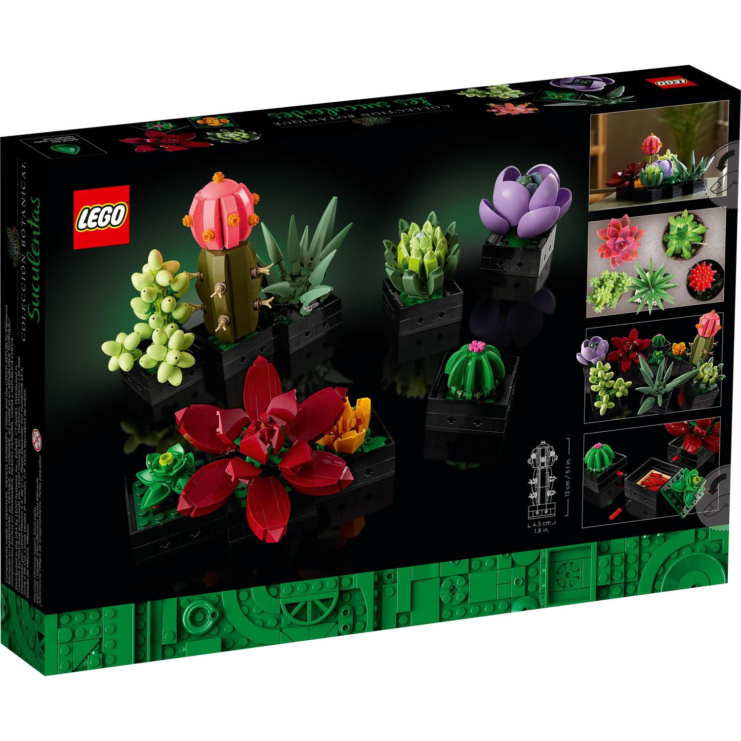 Конструктор LEGO Icons Суккуленты блочный - фото 7