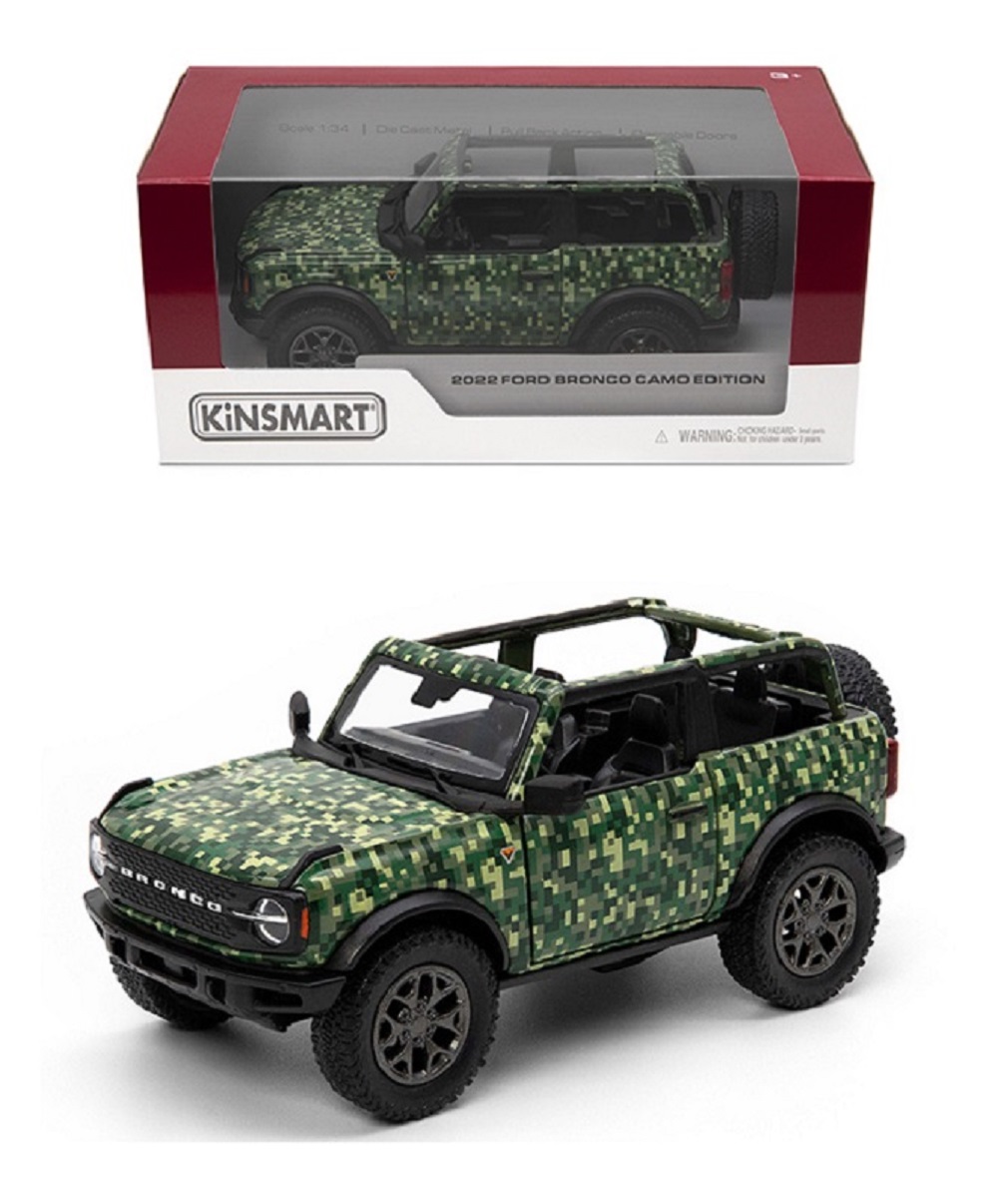 Автомобиль KINSMART Ford Bronco Camo Edition 2022 1:36 KT5445W/2 - фото 1