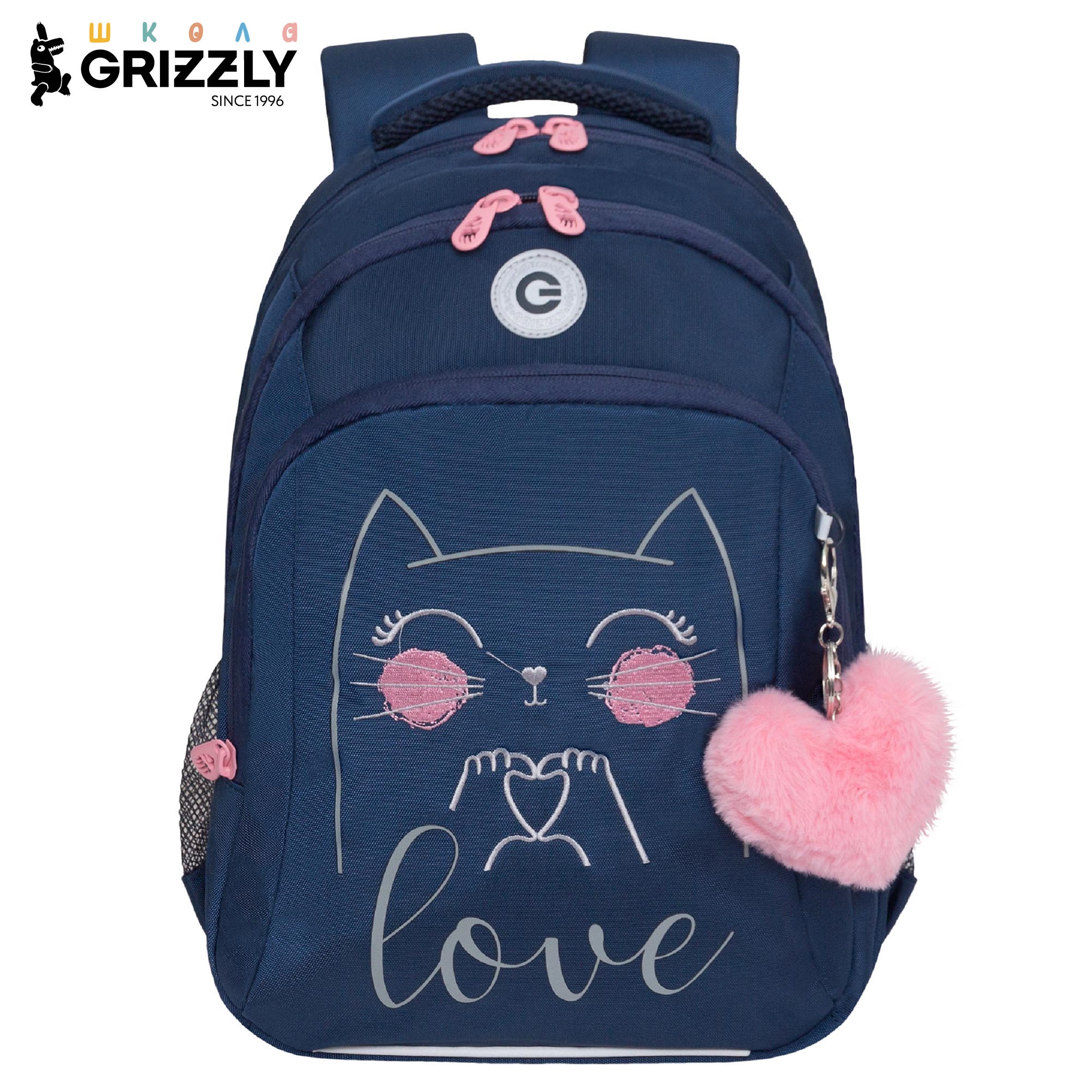 Изображение товара Рюкзак Grizzly для девочки с анатомической спинкой и водоотталкивающей пропиткой Изображение товара Рюкзак Grizzly для девочки с анатомической спинкой и водоотталкивающей пропиткой