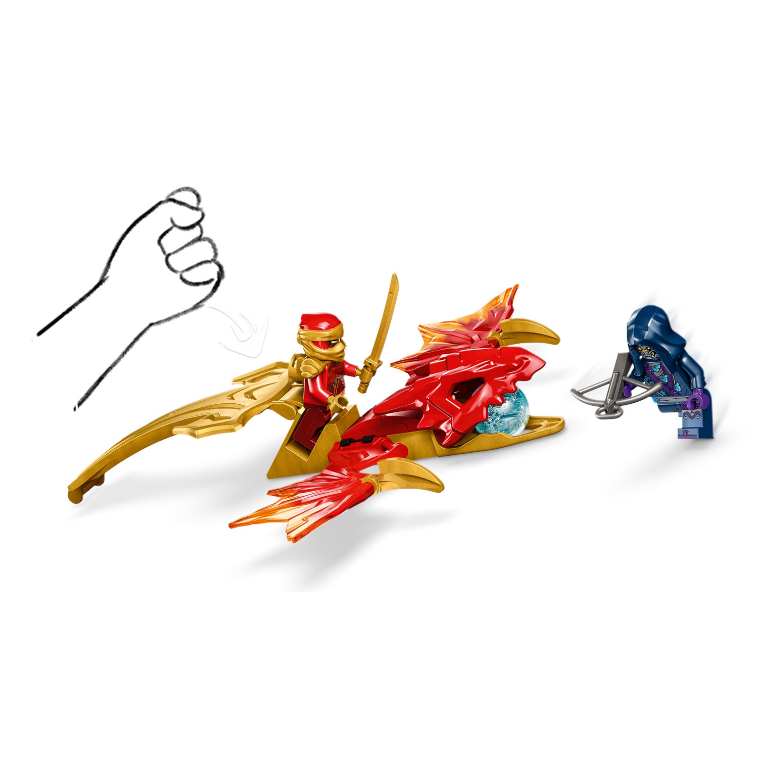 Конструктор LEGO NINJAGO Удар восходящего дракона Кая 24 дет. - фото 7