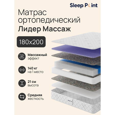 Матрас Sleep.Point Лидер Массаж 180х200