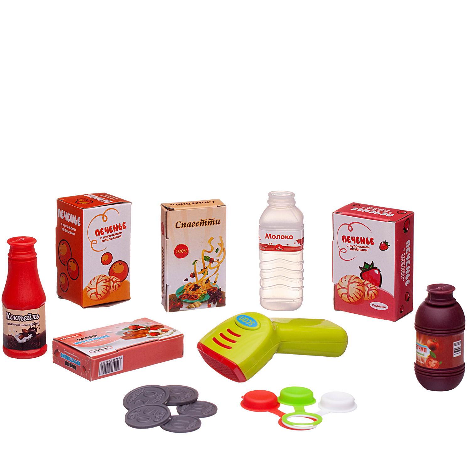 Игровой набор Abtoys продукты, прилавок, касса, тележки и корзинки - фото 5