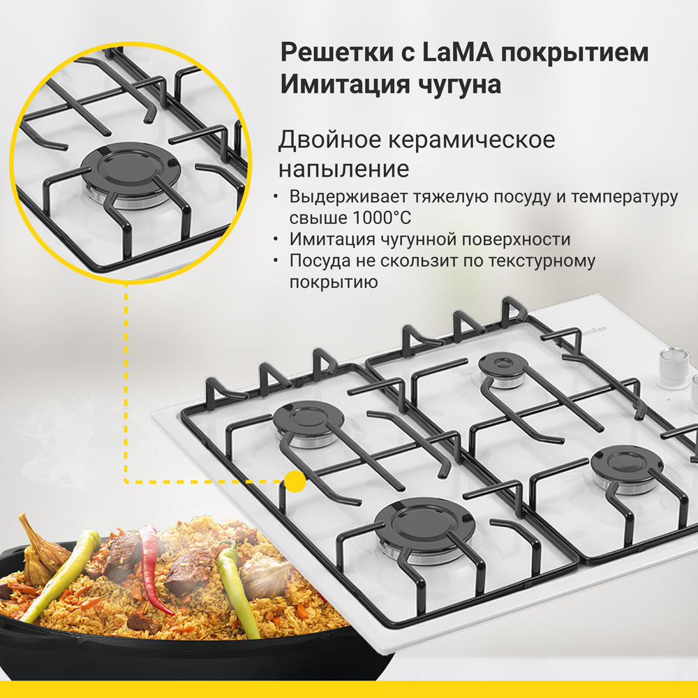 Газовая варочная панель Simfer Simfer H30V20W420 - фото 6
