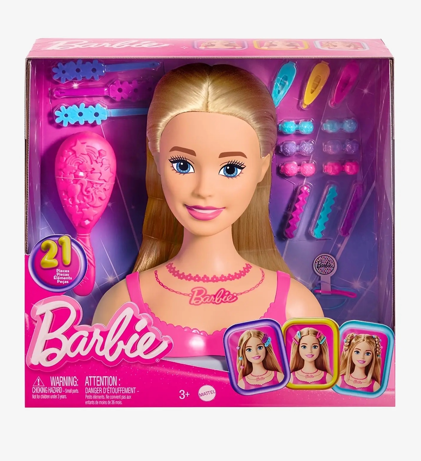 Игрушка Barbie торс для причесок Mattel Блондинка и аксессуары - фото 1