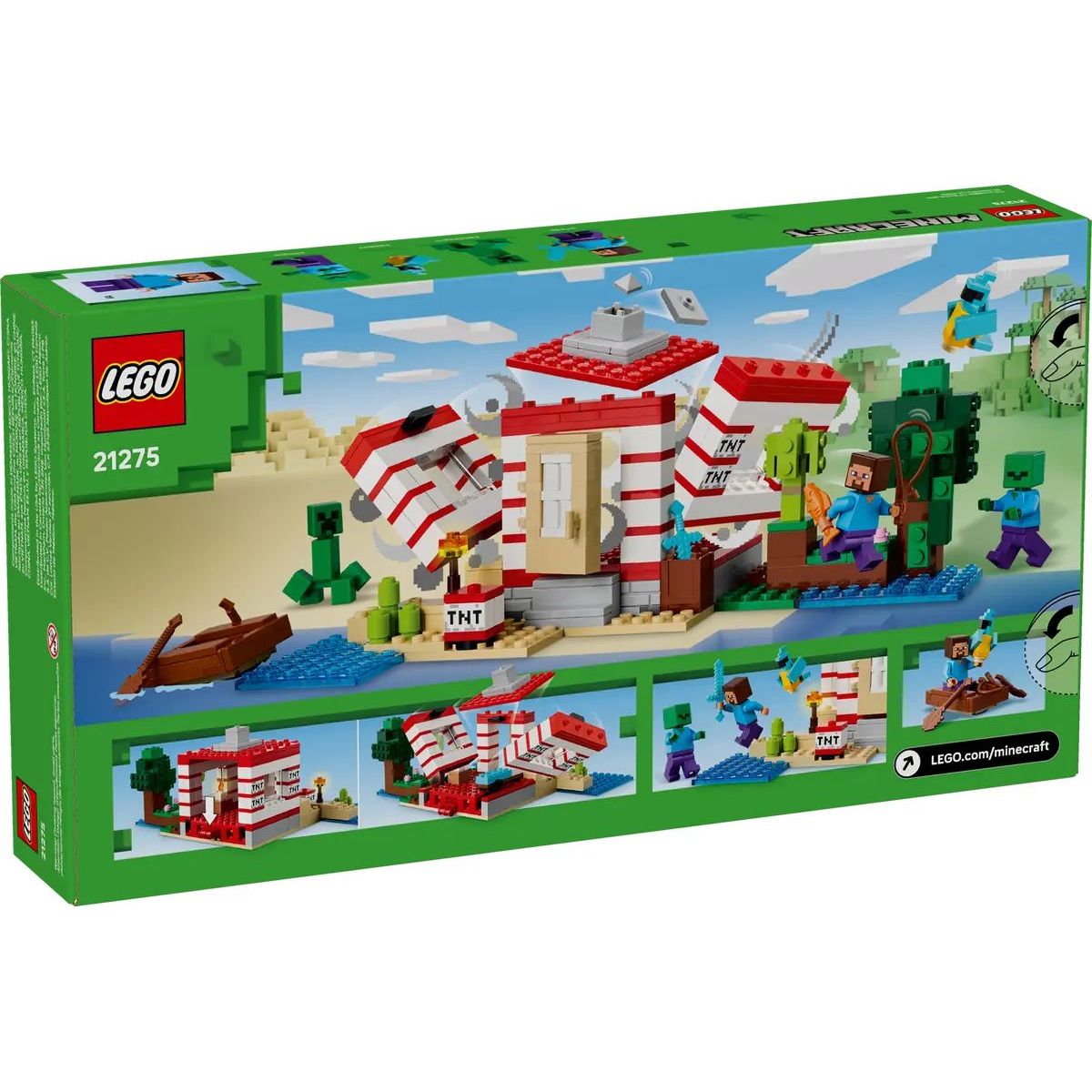 Конструктор LEGO Minecraft Дом в джунглях ТНТ 287 дет. - фото 7