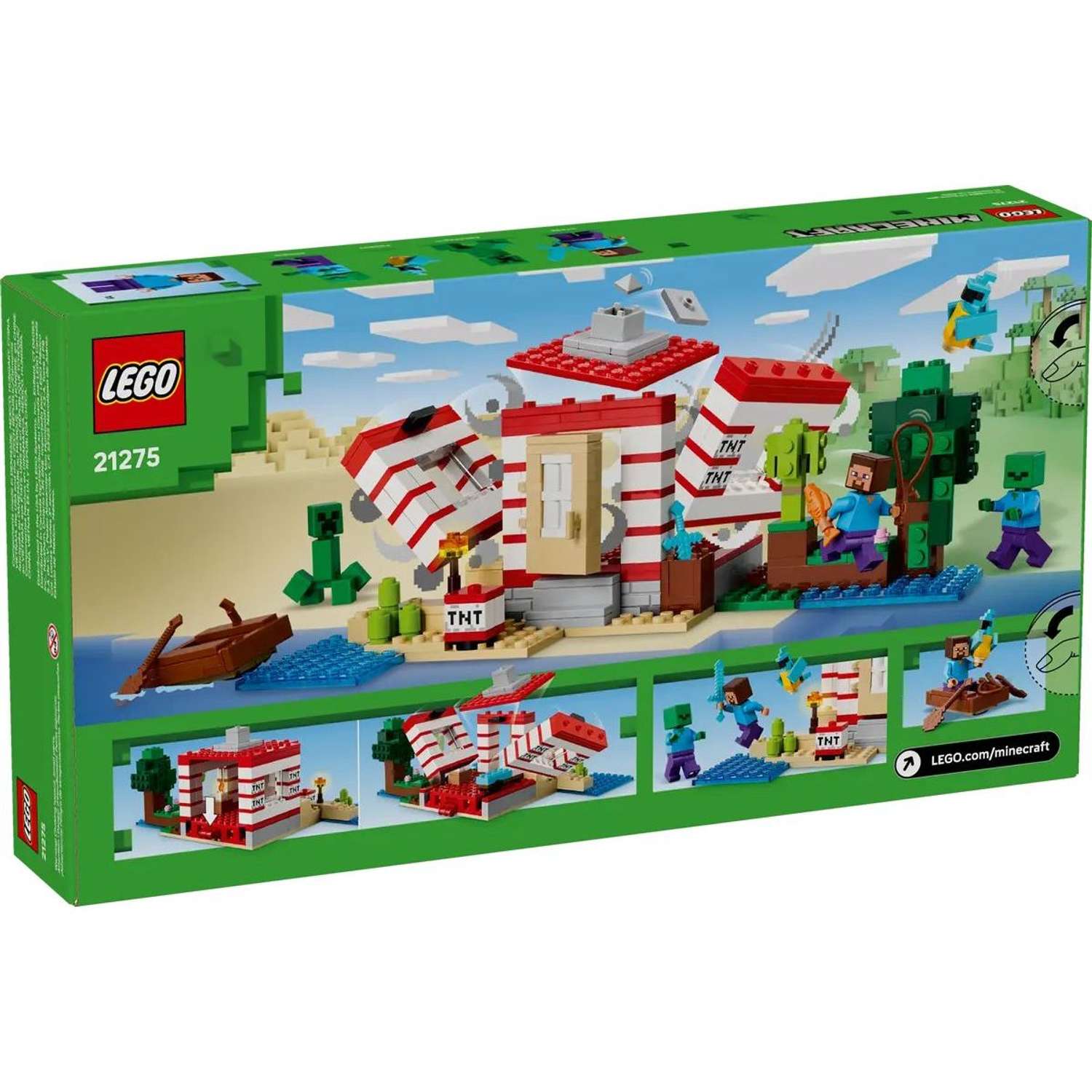 Конструктор LEGO Minecraft Дом в джунглях ТНТ 287 дет. - фото 7