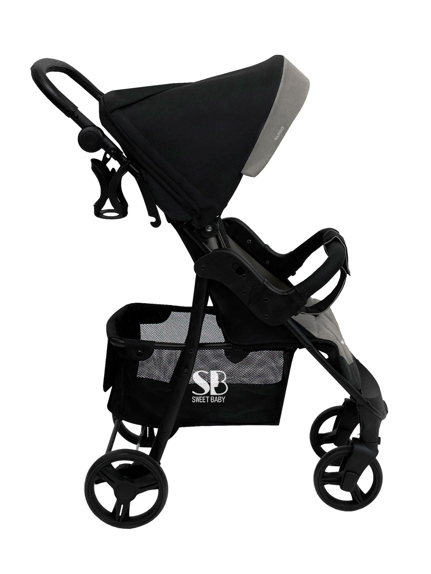 Коляска прогулочная Sweet Baby Rapido Dark Grey серый - фото 13