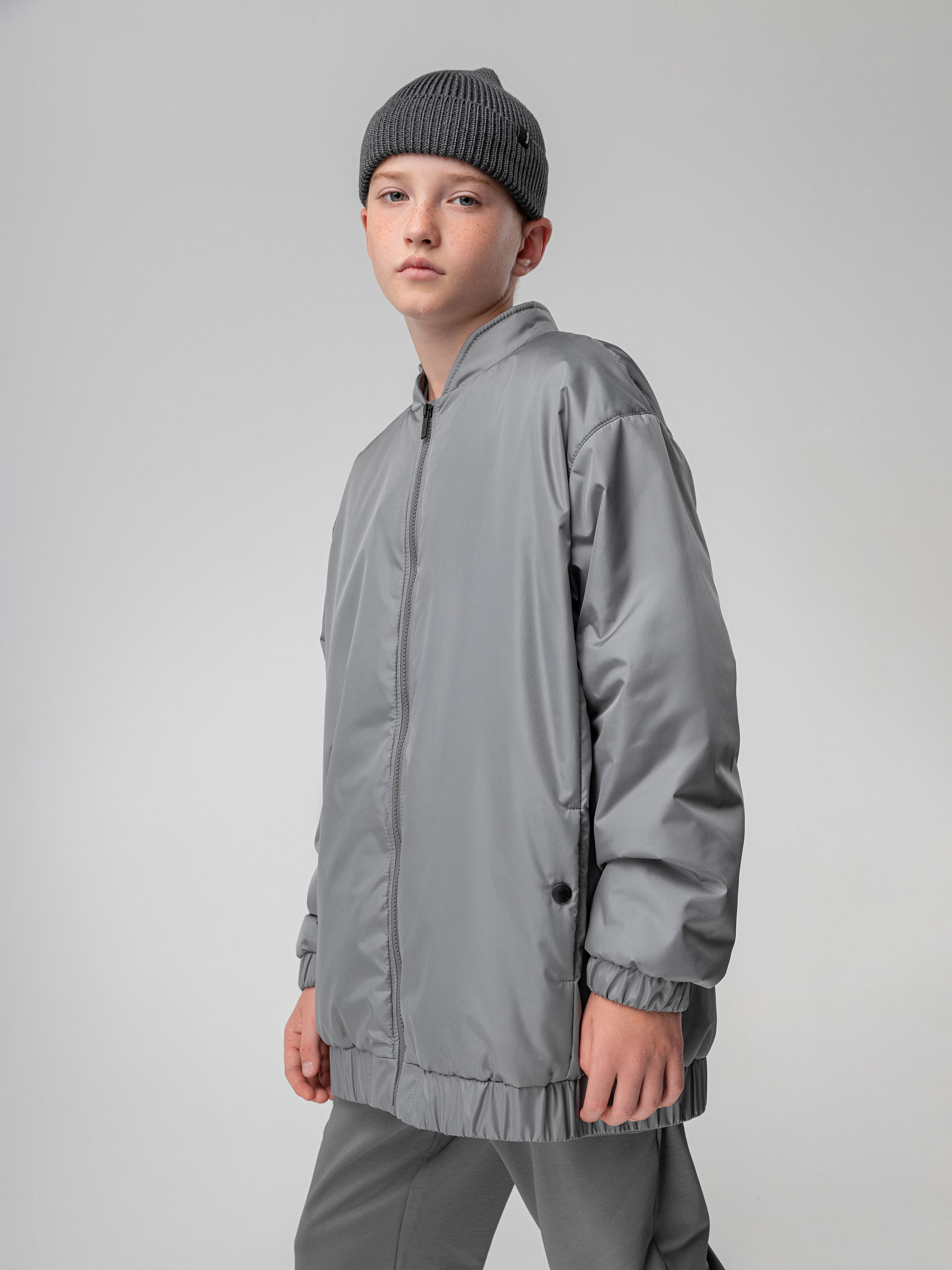 Куртка-бомбер Bodo 49-11МU_серый - фото 5