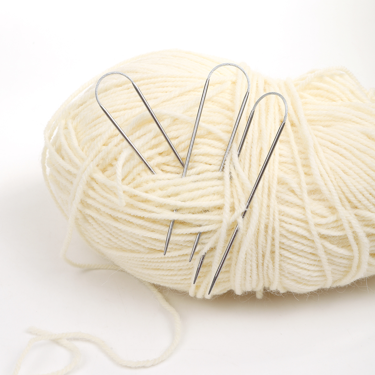 Спицы вязальные чулочные Maxwell гибкие с металлическим тросиком сталь d 2.0 мм 21 см 3 шт - фото 6