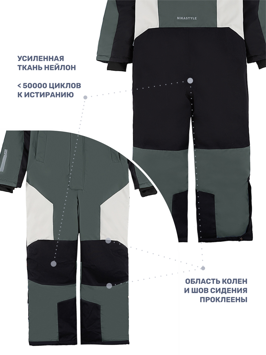 Комбинезон NIKASTYLE 8з6924 мох/черный - фото 9