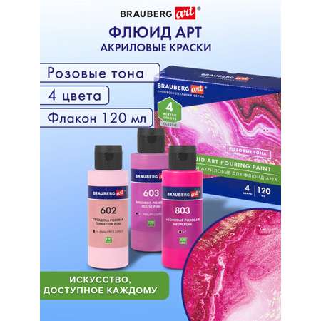 Краски акриловые Brauberg 4 цв.