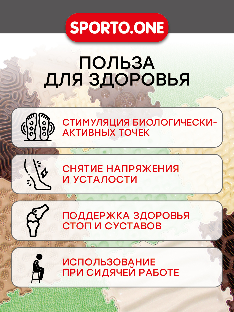 Коврик SPORTO.ONE трансформер Лесная тропинка - фото 7