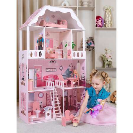 Домик для кукол PAREMO 135 см с мебелью
