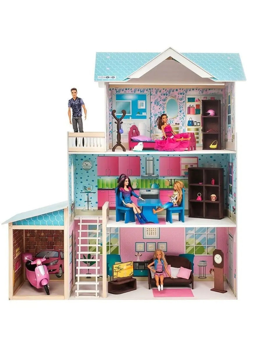 Домик для кукол PAREMO 118 см с мебелью PD318-12 - фото 13