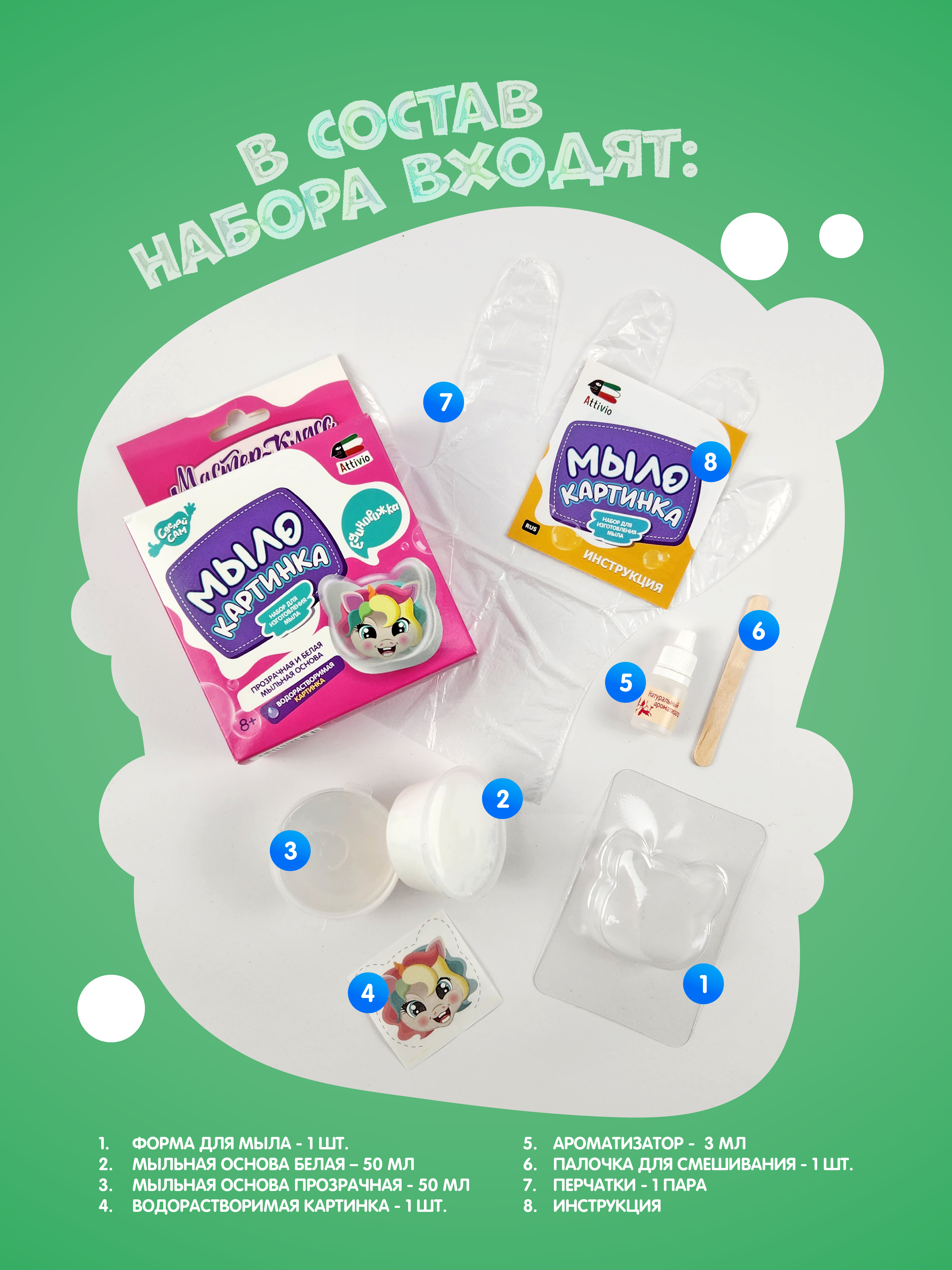 Набор Attivio Единорожка мыло - фото 5