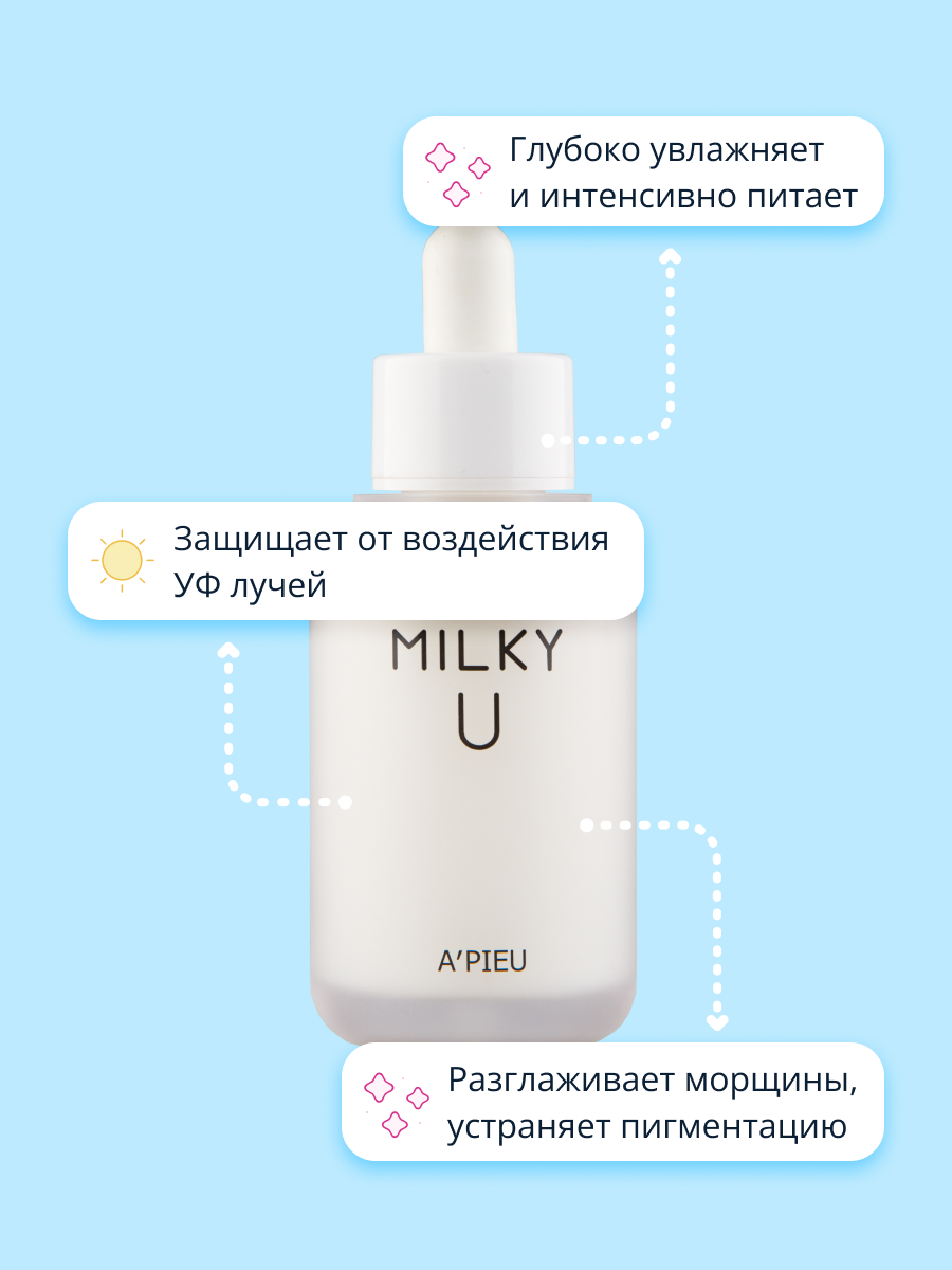 Сыворотка APieu Milky 35 мл - фото 3