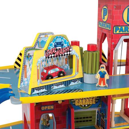 Парковка KidKraft с лифтом, многоуровневый